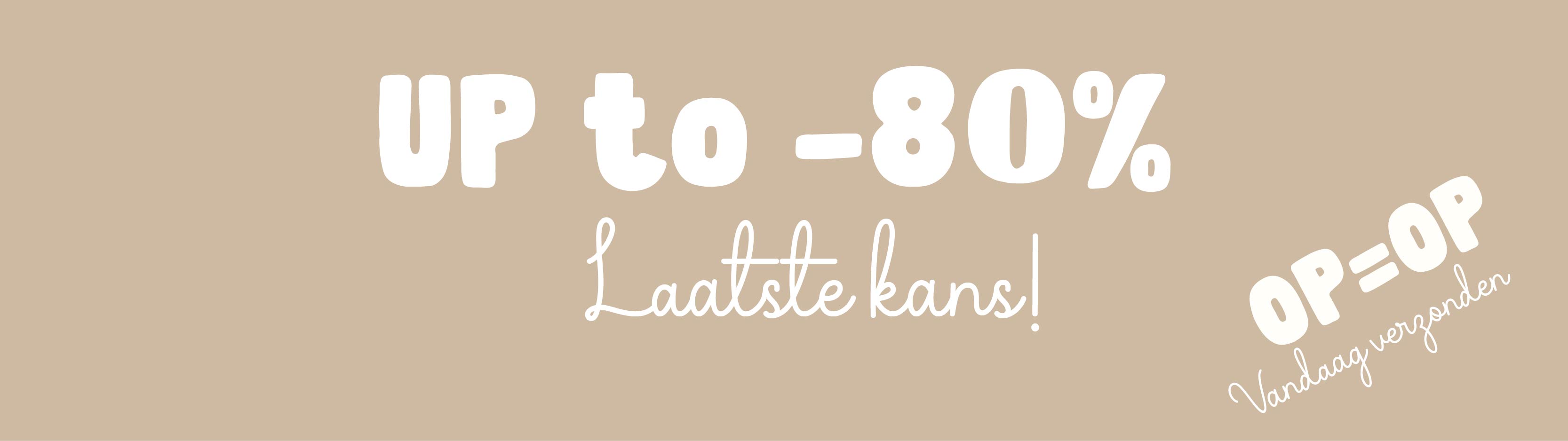 Laatste kans tot 80% 