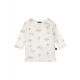 Newborn longsleeve pointelle flower sepia