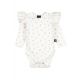 Ruffle romper belly brown flowers rib (off white)