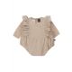 Vertical ruffle playsuit (warm beige)