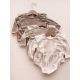 Vertical ruffle playsuit (warm beige)