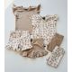 Ruffle short pointelle beige