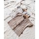 Linnen blouse (korte mouw) sand