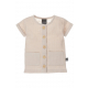 Linnen blouse (korte mouw) sand