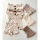 Ruffle short pointelle beige