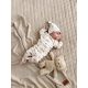 Newborn longsleeve pointelle flower sepia