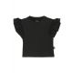 Loose fit t-shirt ruffles (zwart)