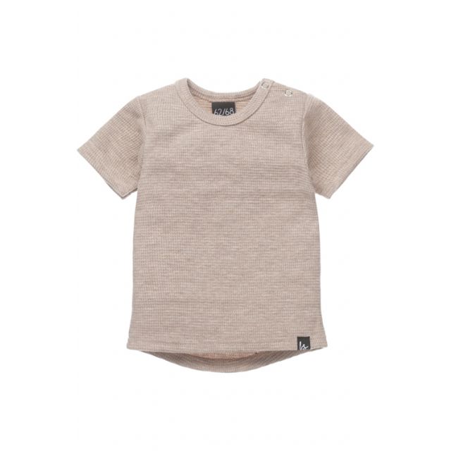 Wafel (bruin) t-shirt (rounded back)