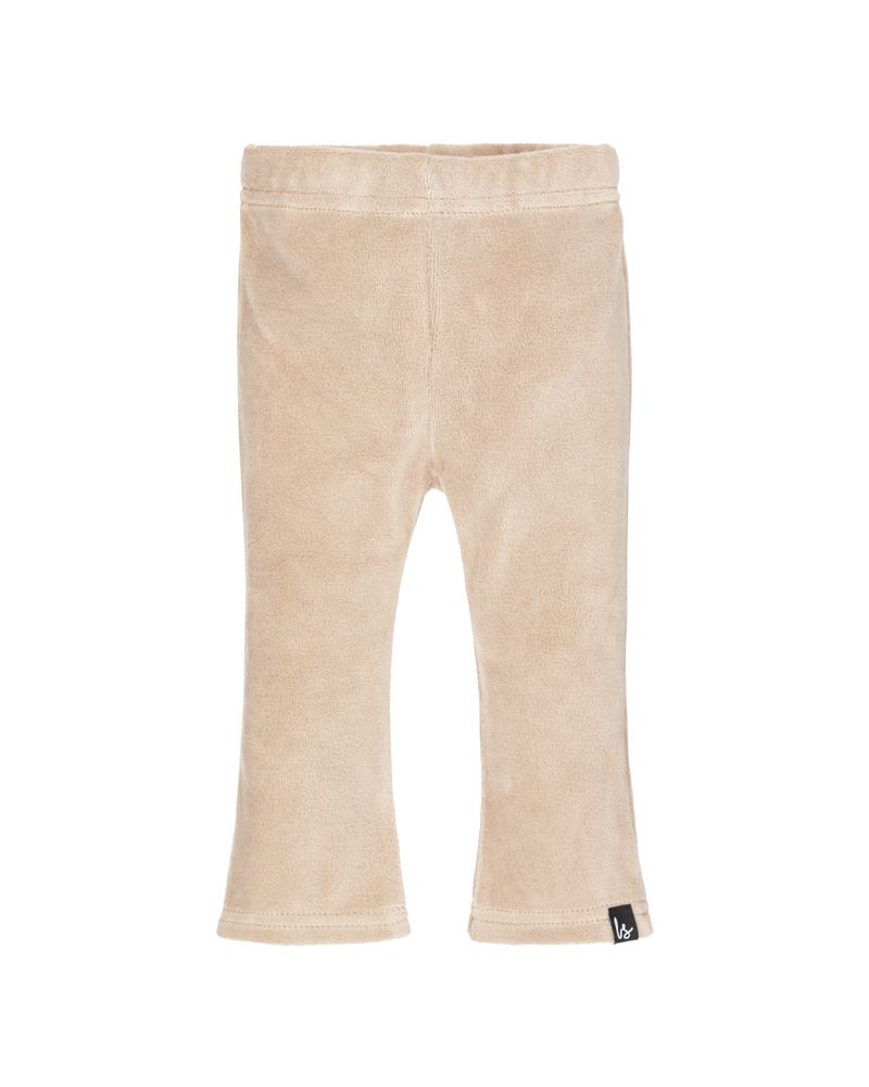 Flared pants velours sand