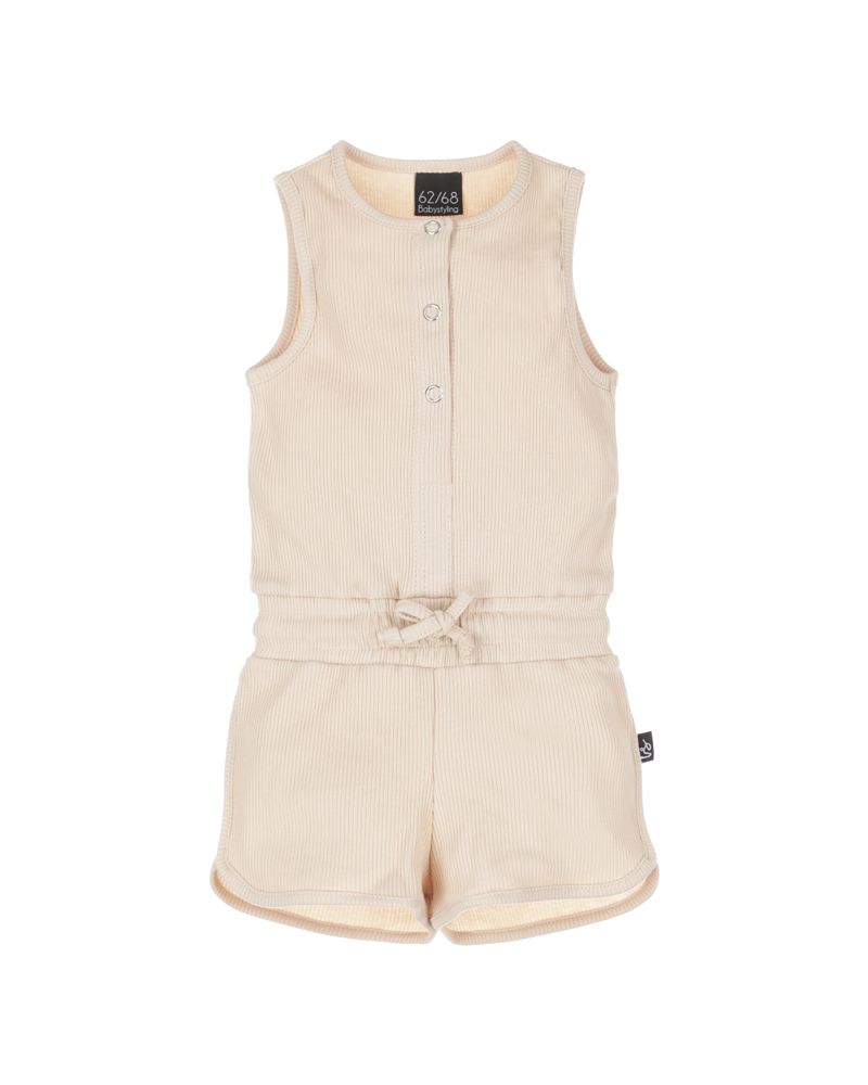 Jumpsuit rib sand