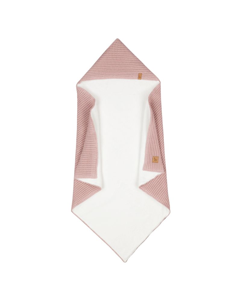 Knitted omslagdoek rose