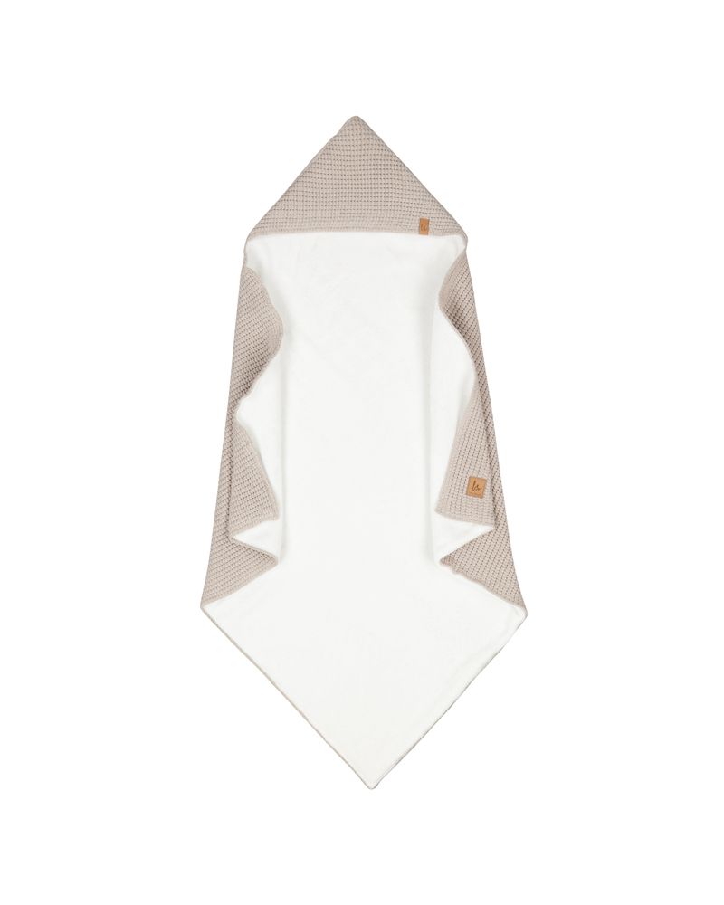 Knitted omslagdoek sand