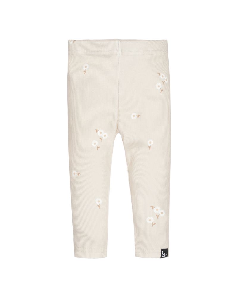 Legging daisy stem beige rib