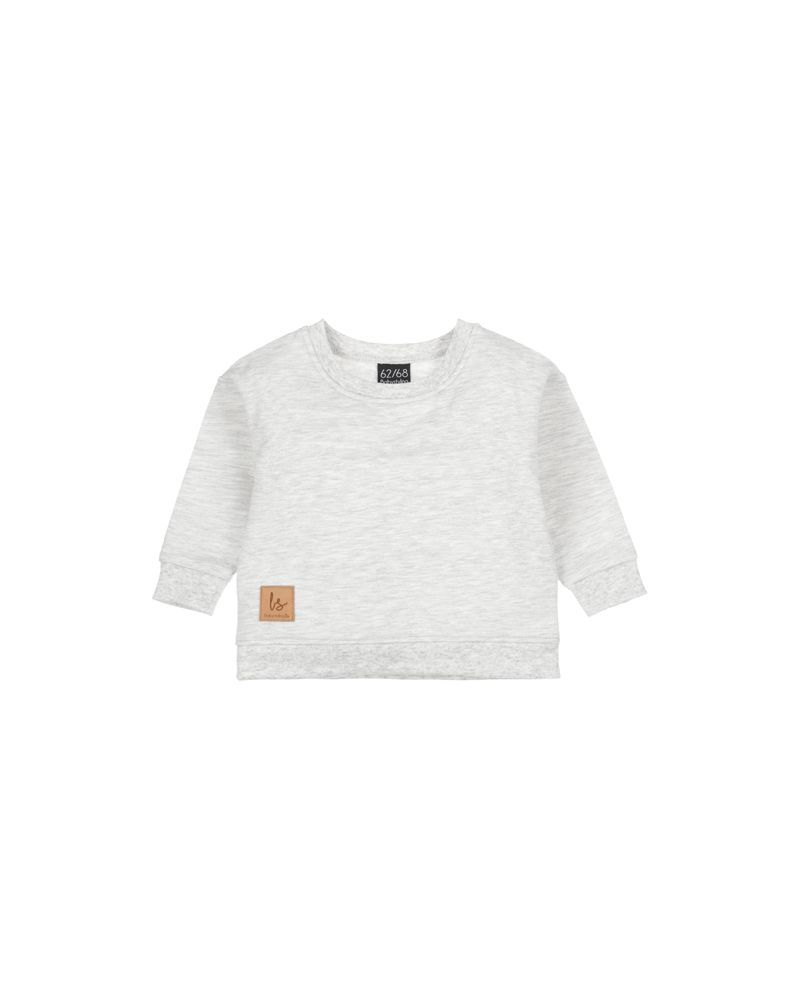 Loose fit sweater melange light grey