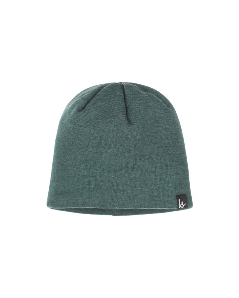 Beanie gemeleerd petrol