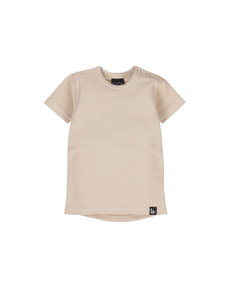 Rib t-shirt (dark sand)