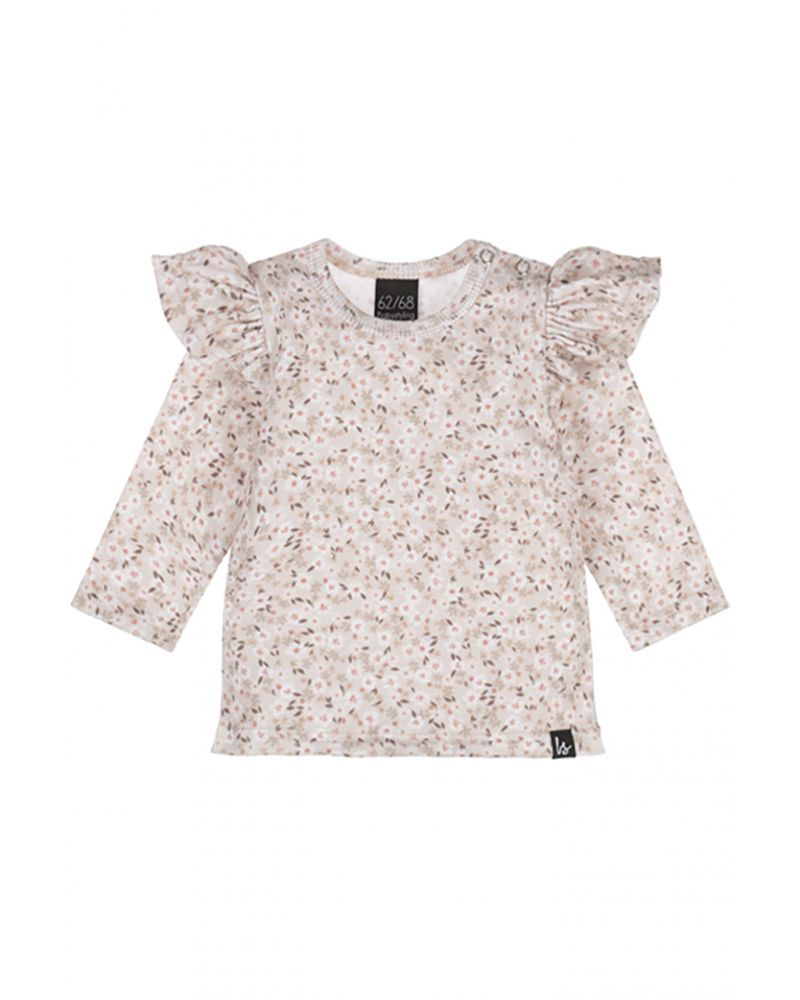 Ruffle longsleeve flower bomb rib
