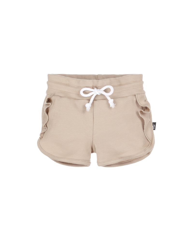 Ruffle short rib beige