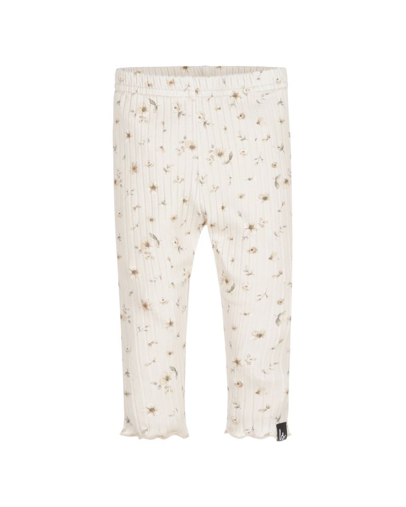 Ruffles pants floral anna beige