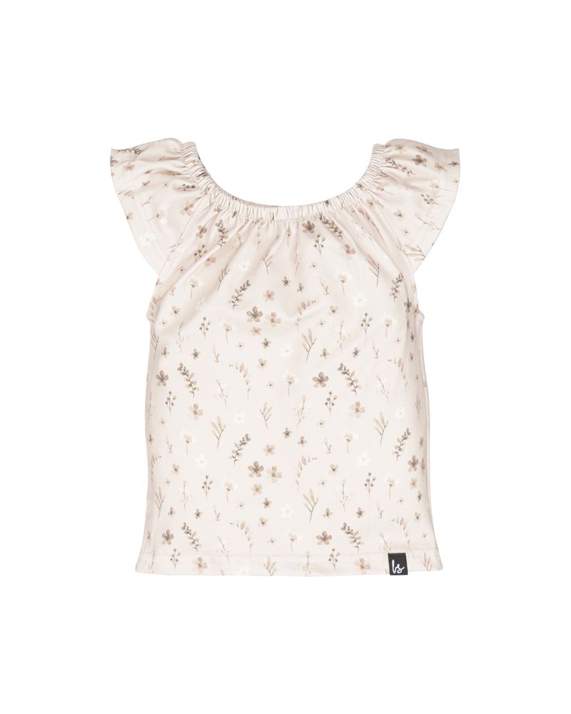 Ruffle top Flower Latte