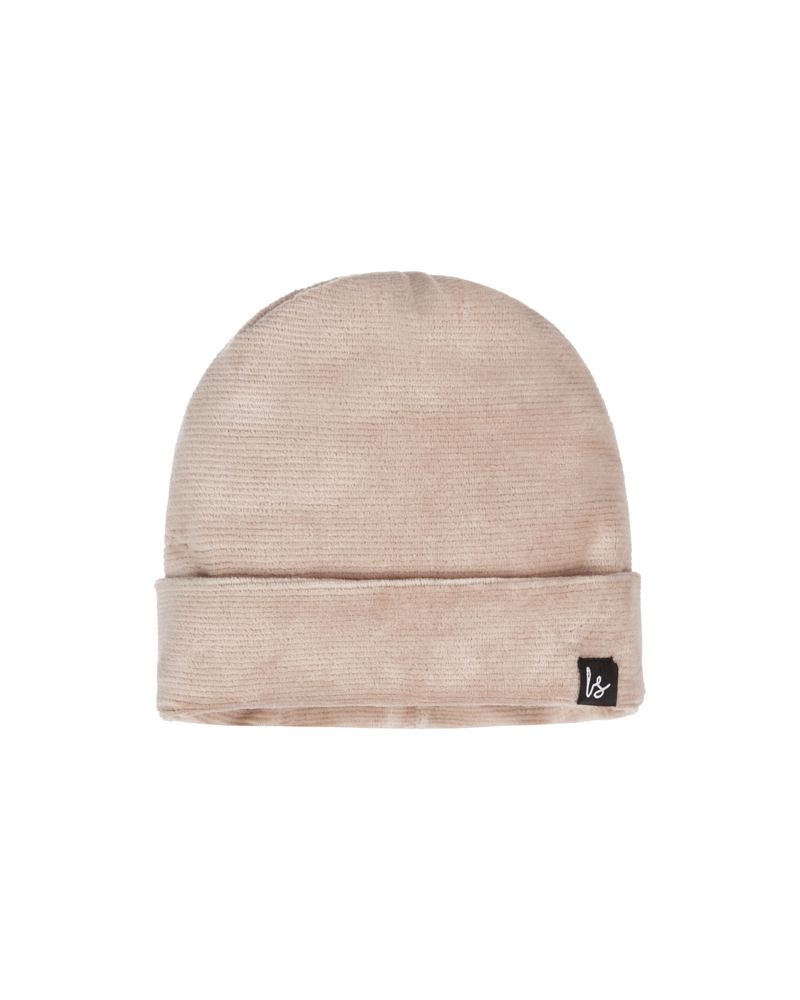 Soft rib beanie beige