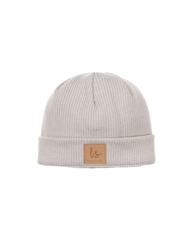 Subtly knitted beanie (sand)