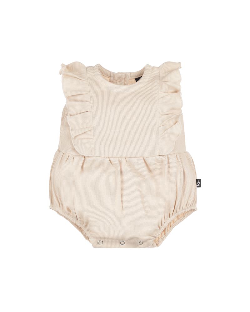 Summer ruffle playsuit rib sand