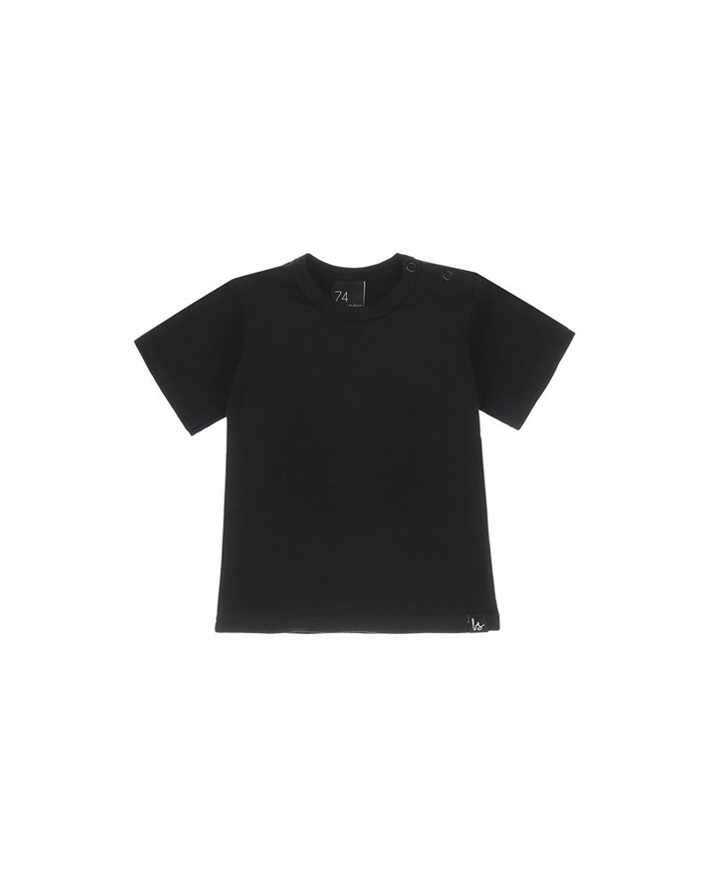 kleding stof mengsel Onbekwaamheid Basic zwart t-shirt - Babystyling.nl