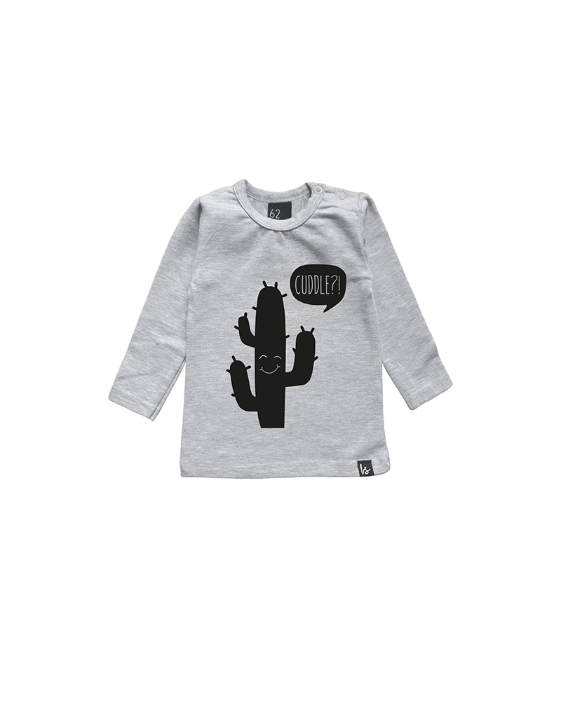 Cuddle longsleeve shirt Grijs/Zwart