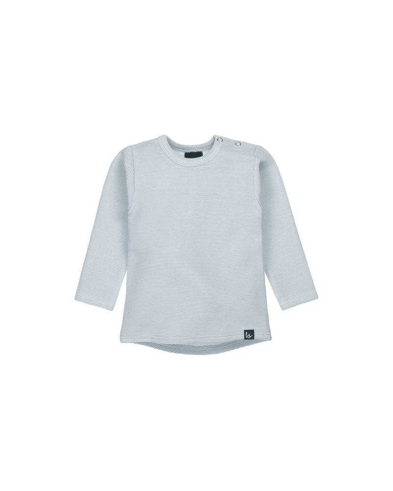 Rib longsleeve grey blue