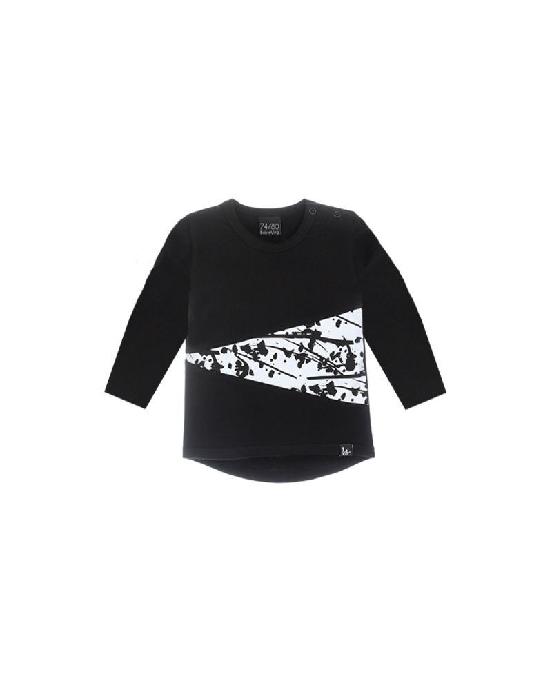 Inked mixed longsleeve (zwart)
