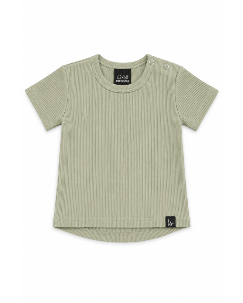 Rib t-shirt jersey kaki