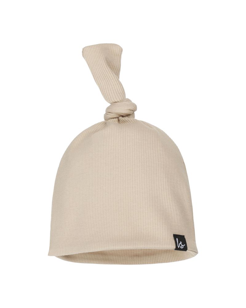 Knot mutsje rib (beige)