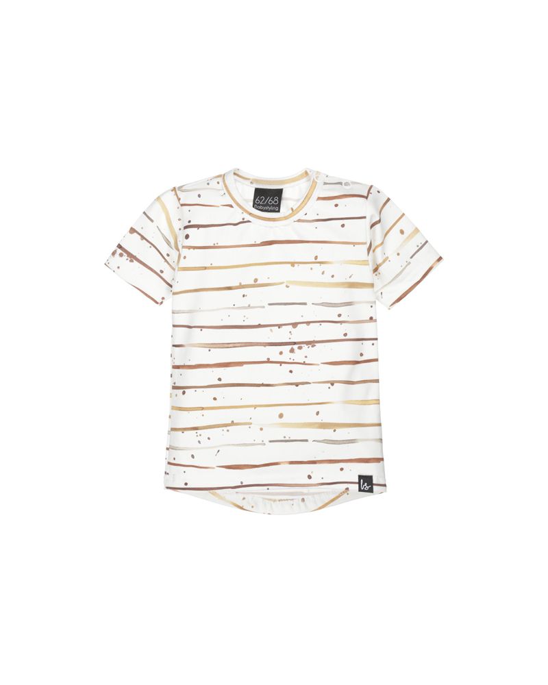 Natural stripes t-shirt (rounded back)