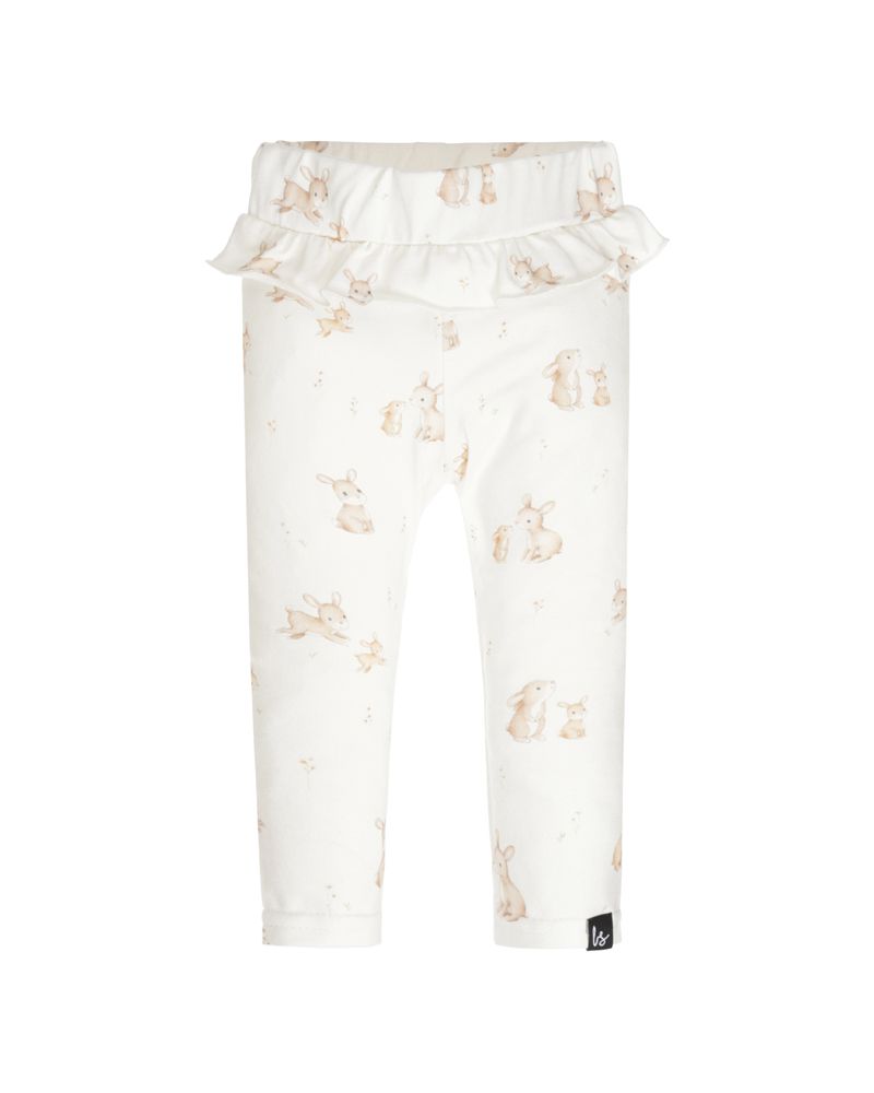 Ruffle legging rabbits offwhite