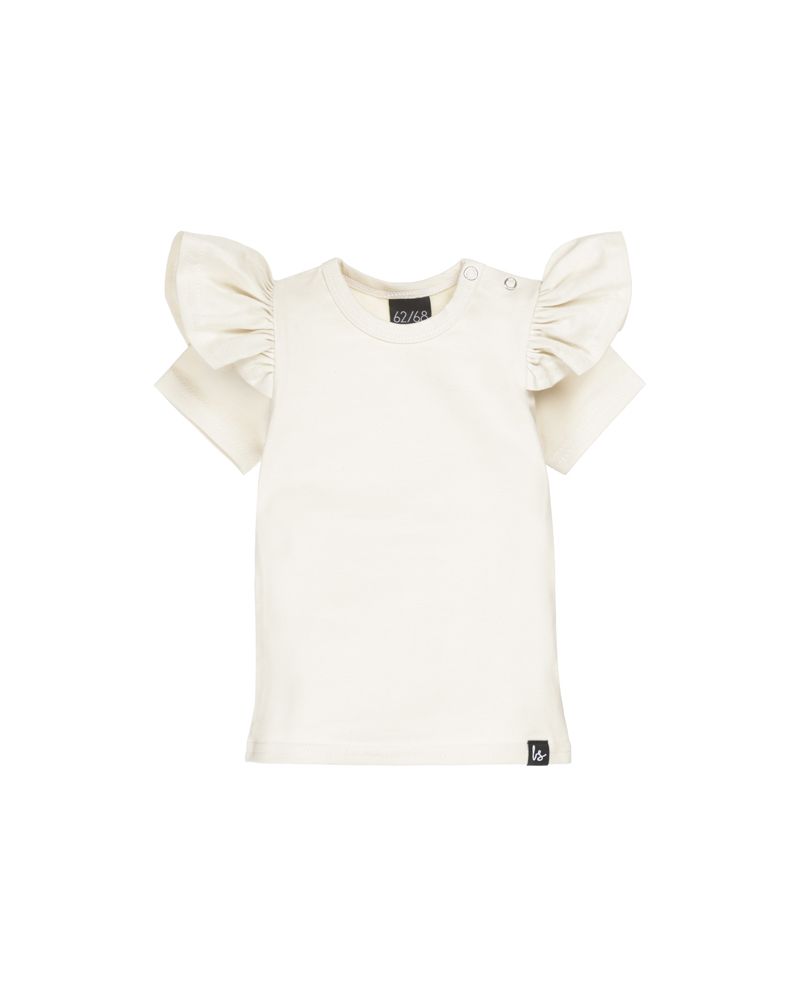 Ruffle t-shirt latte