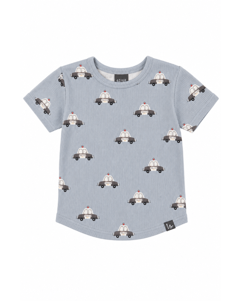 Rib jersey t-shirt politieauto