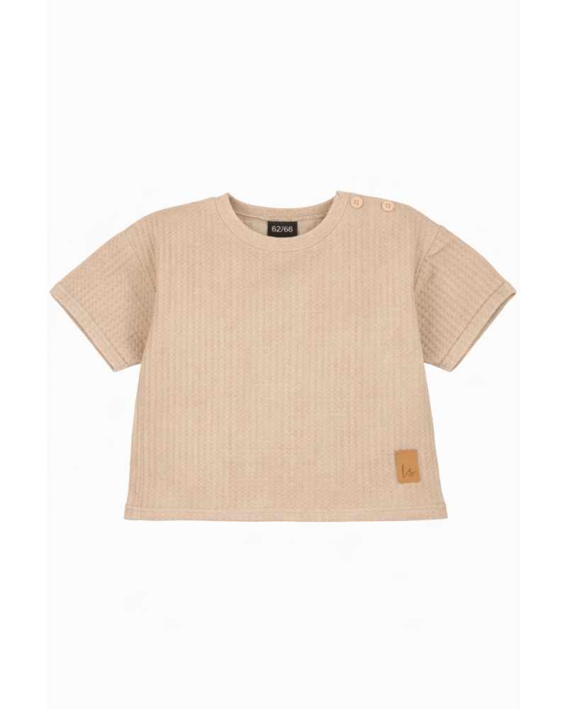 Soft wafel t-shirt soft brown