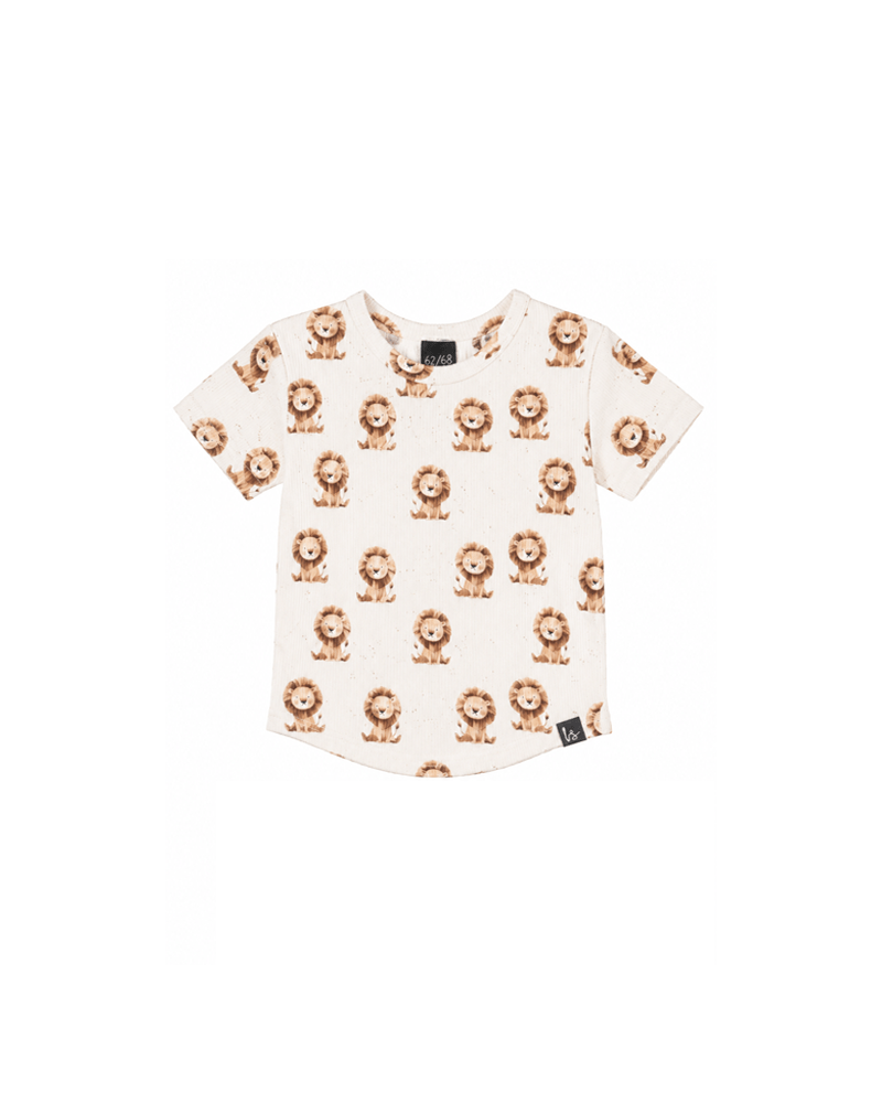 Rib jersey t-shirt leeuwtjes