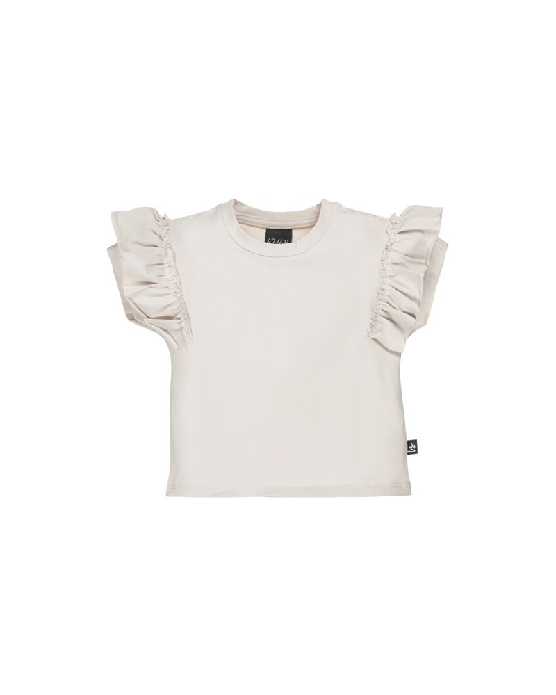 Loose fit t-shirt ruffles (sand) Mystyles